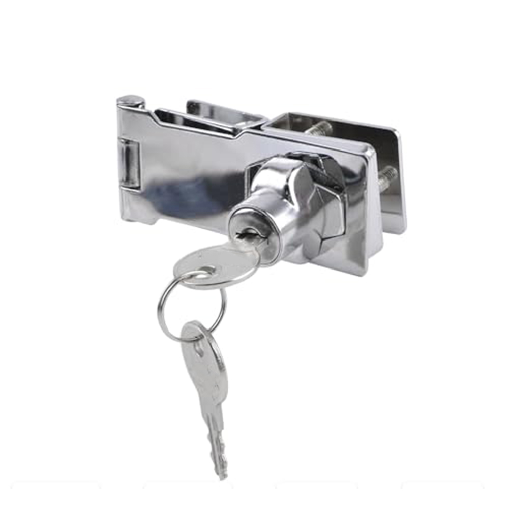 Cabinet Lock Key - 亜鉛合金ガラスキャビネットロック フレームレス強化ガラス用 厚さ8mm キー付き 簡単設置 穴あけ不要