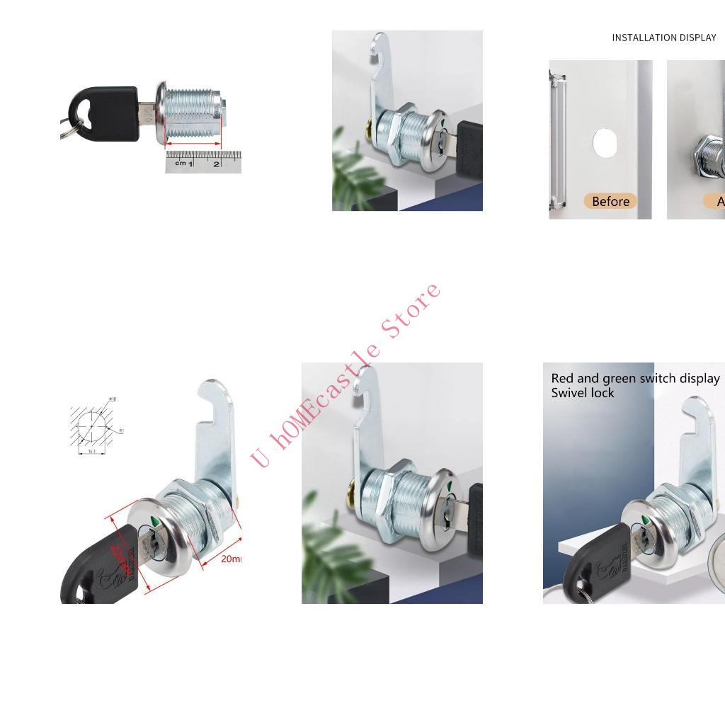 Cabinet Lock Key - 63HF 2セット引き出しカムロックセキュリティキャビネットロックキー付きオフィスデスクレターボックス用