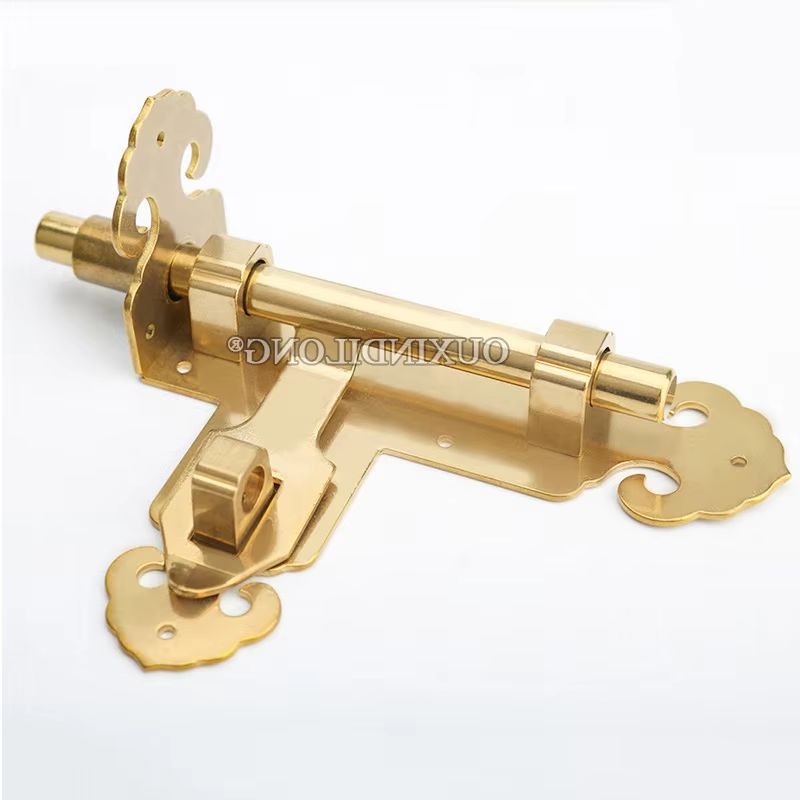 Barrel Bolt Slide - クラシックレトロ1ピース真鍮製アンティークドアボルトスライドボルトゲートラッチヘビーデューティードアボルトゲートラッチドアロックバレルボルト
