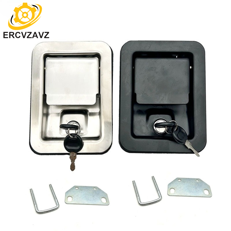 Cabinet Lock Key - ツールボックスハンドルラッチ（キー2本付き）産業機器発電機セット配電盤ドアロックステンレス鋼機械式