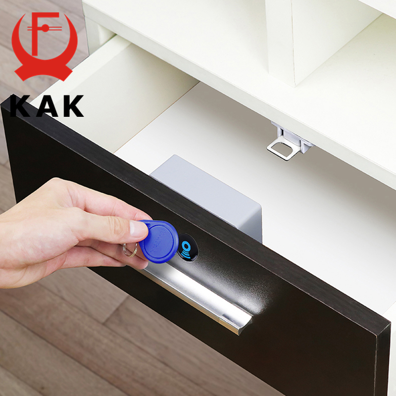 Cabinet Lock Key - KAK 電子ロックロッカー RFID キャビネットロック目に見えないセンサーロック隠し引き出しロックキーレスチャイルドセーフティロックドアハードウェア