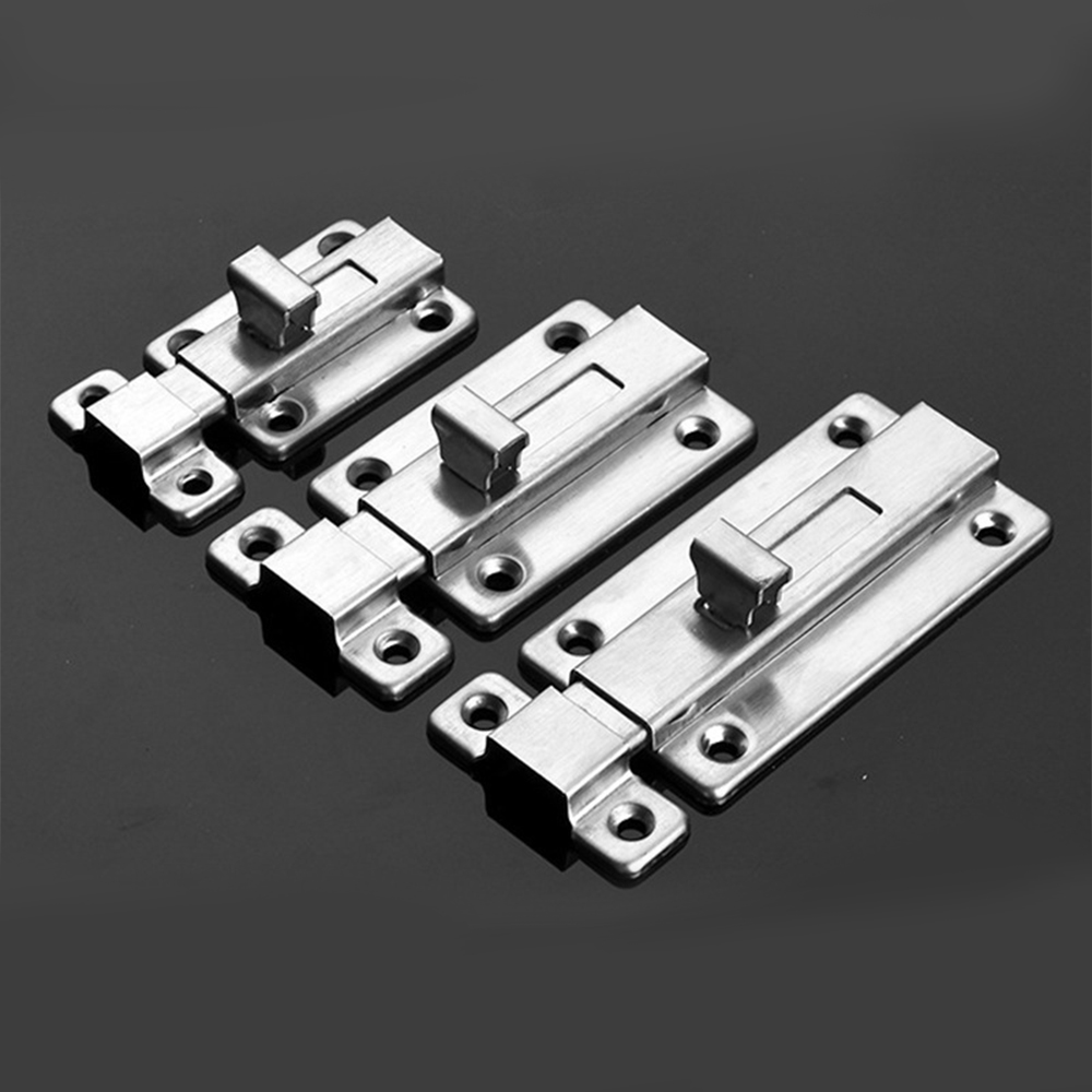 Barrel Bolt Slide - 1pc ステンレス鋼両端ドアボルトスライドロックバレルボルトラッチ安全ハードウェア