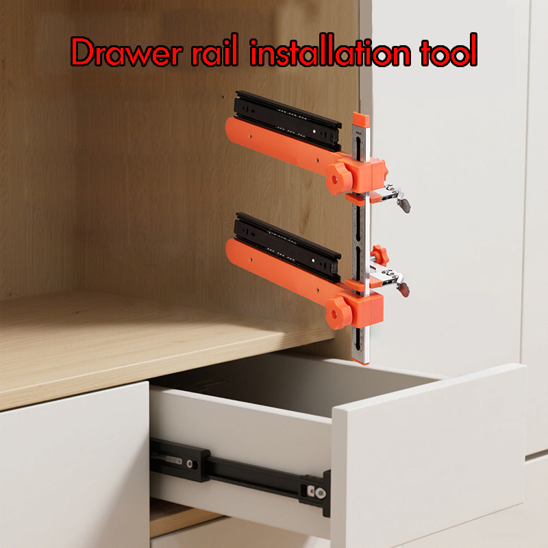 Drawer Organizer Peg - 木工用食器棚引き出しスライドウェイトラック取り付けツール高速固定クリップ引き出し取り付け補助具木工機器