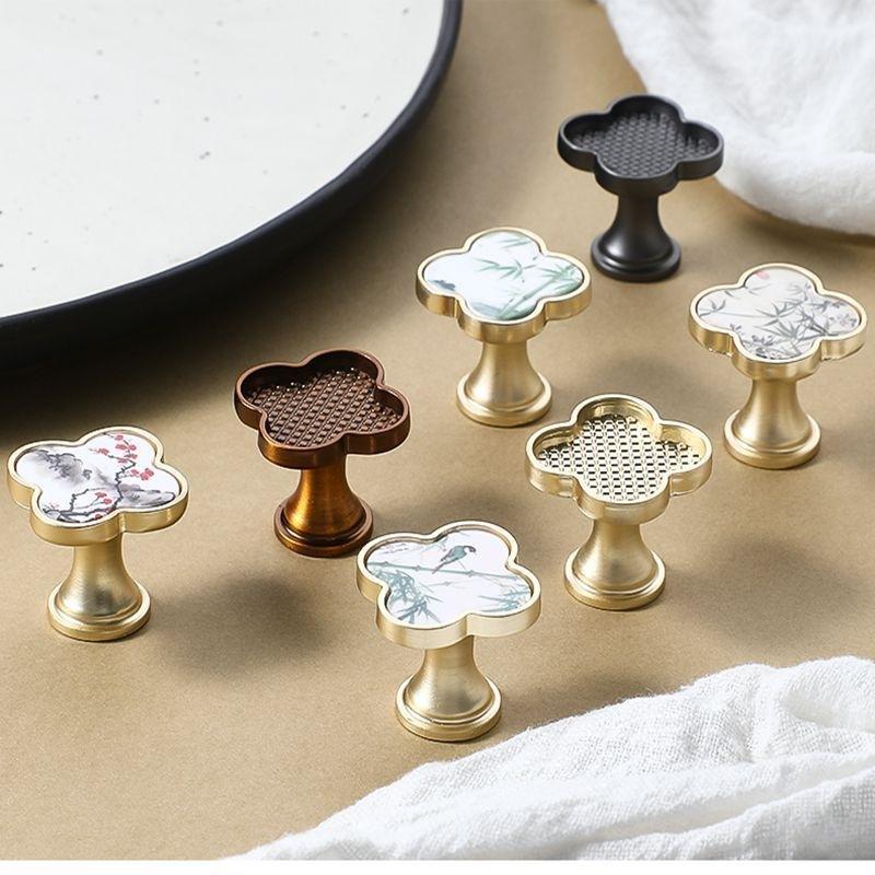 Furniture And Hardware Supplies - キャビネットノブ 中国画柄 家具ハンドル キッチン ワードローブ 引き出し