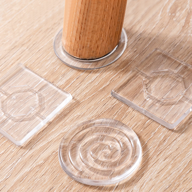 Furniture Leg Set - yes3585 4個セット 透明シリコン製家具脚マット テーブル ソファ脚 PU粘着パッチ