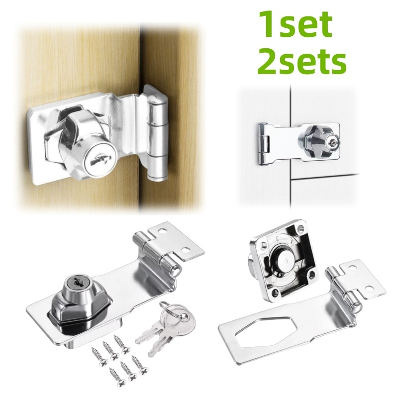 Cabinet Lock Key - 1/2 セットのノブスタイル家具安全ロック、キャビネット、引き出しロック、キーとネジ付きハードウェアアクセサリーに適しています。