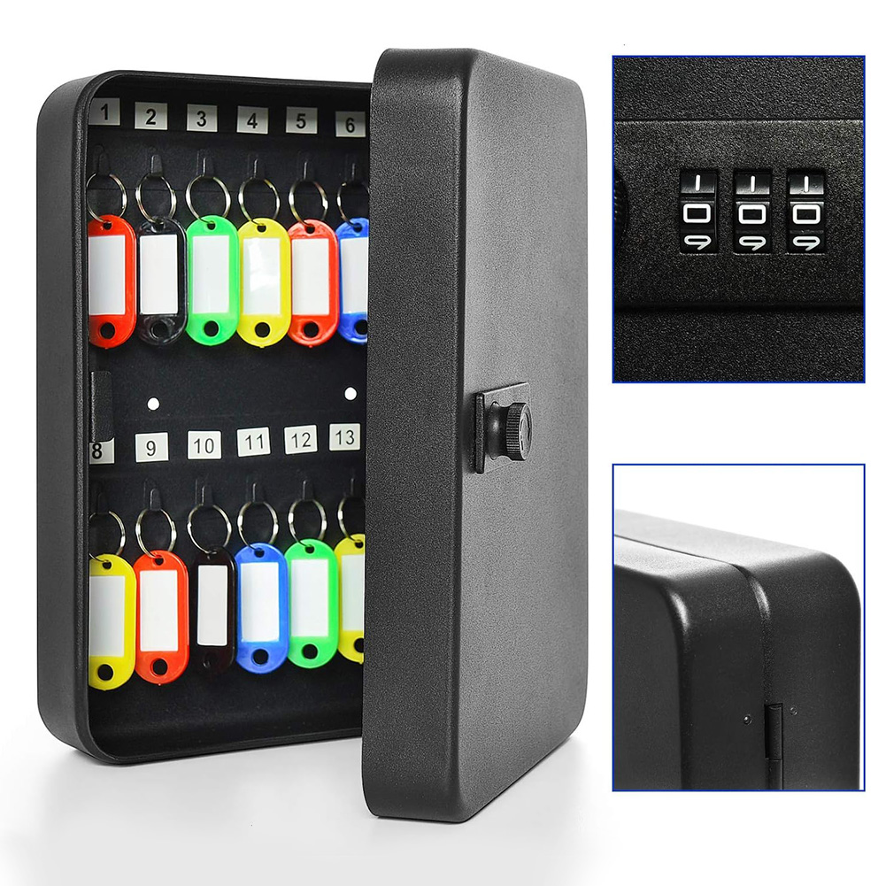 Cabinet Lock Key - キー収納ロックボックス、20フック、コンビネーションキーキャビネット、セキュリティロックボックス、コードロック、金庫