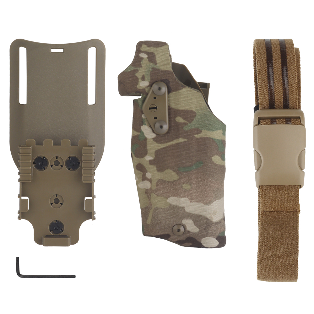 Furniture Leg Set - Glock17,X300U-A,懐中電灯,狩猟,射撃,エアソフト,クイックリリース,qlsシステムキット用の左手戦術ピストルホルスター