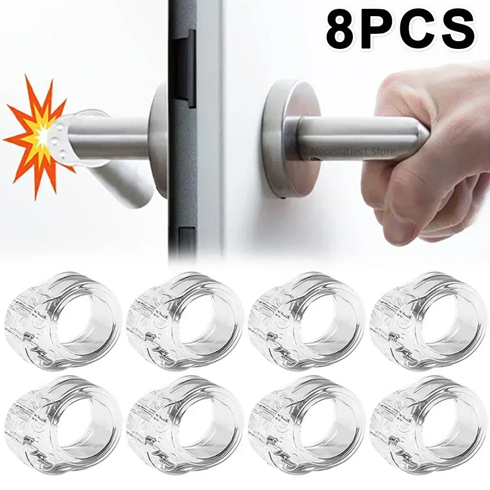 Furniture And Hardware Supplies - ドリル不要ドアストッパー家具バッファホームセンター用品透明シリコン壁ハンドルリテーナハードウェア安全停止