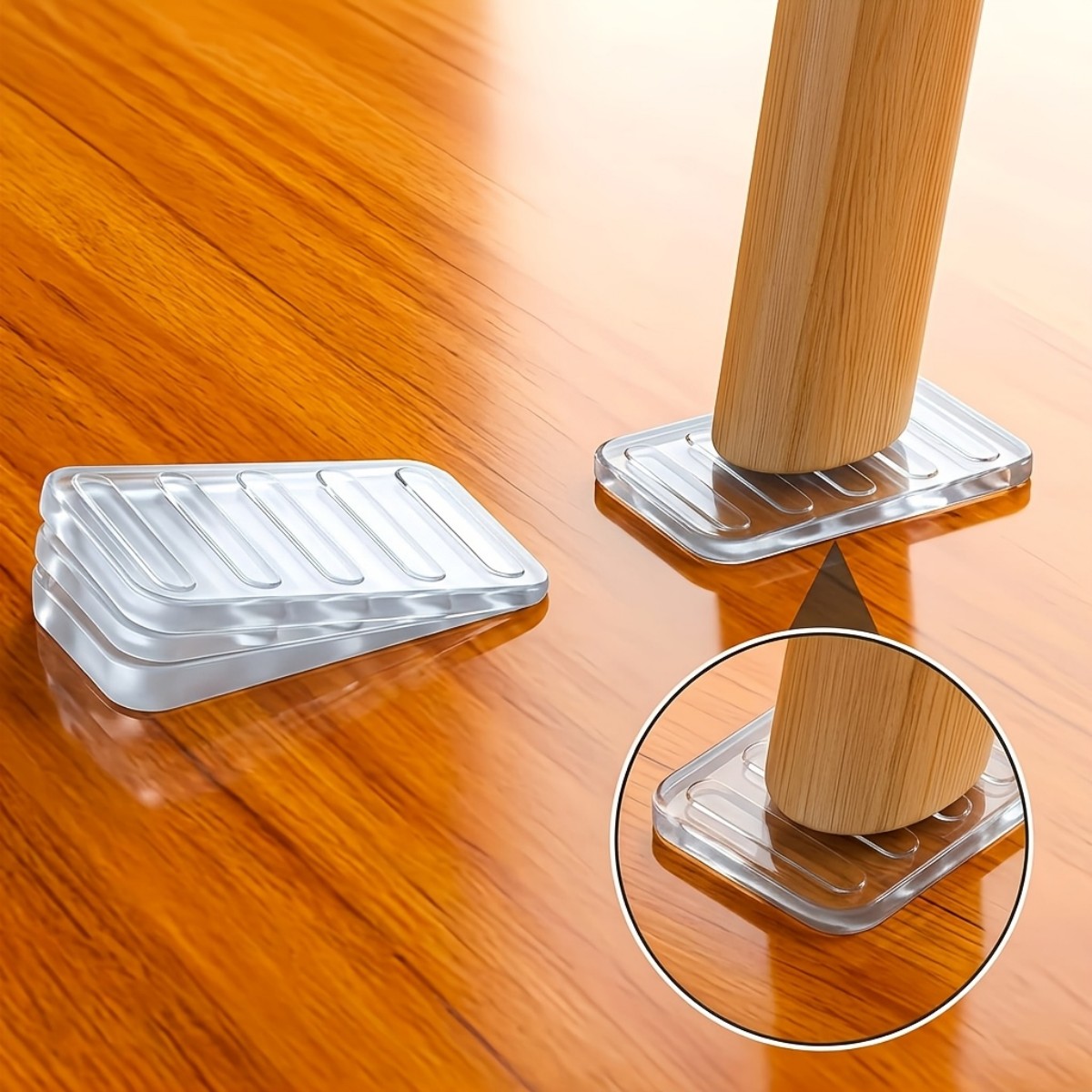 Furniture Hardware Brackets - 8個入り調整可能なテーブル脚用バランスパッド、凹凸のある床に適しています - 安定した脚付きの滑り止め家具レベリングパッド
