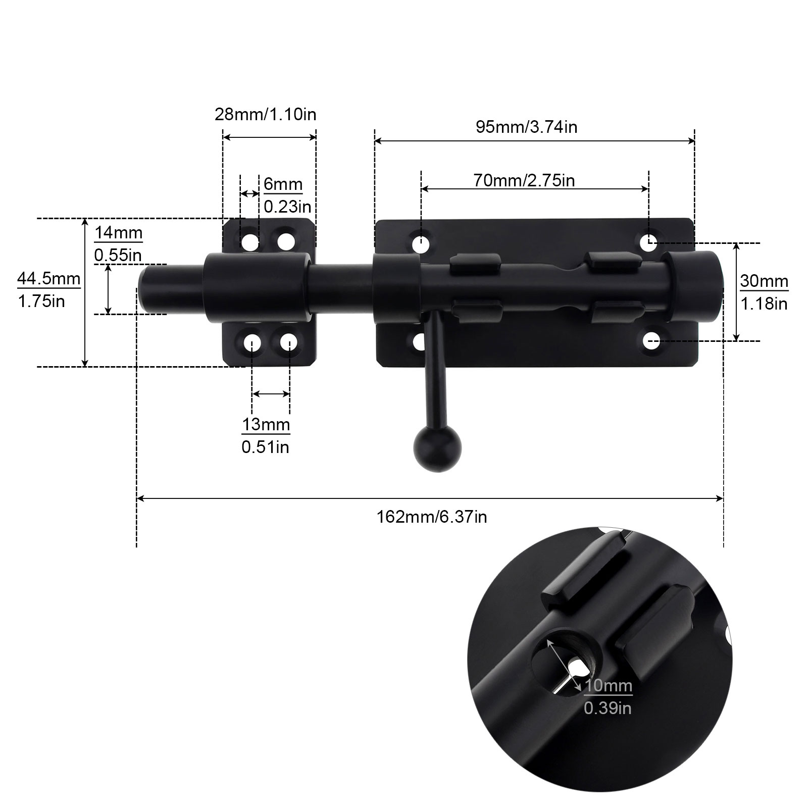 ステンレス鋼バレルボルト、ドア用ドアラッチ、窓キャビネット、 - Barrel Bolt Slide のレビューと価格