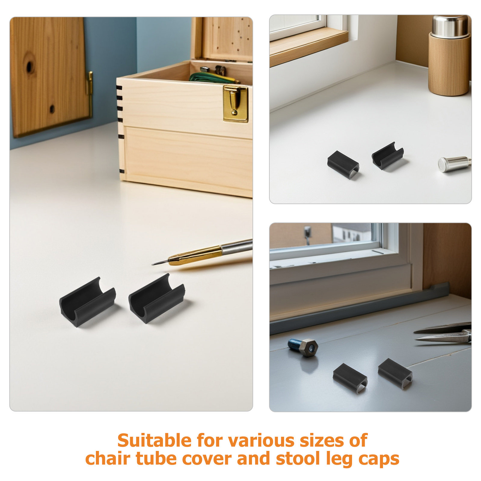 50個入り家具用滑り止めパッド U字型椅子脚キャップ 19m - Furniture Foot Pad のレビューと価格