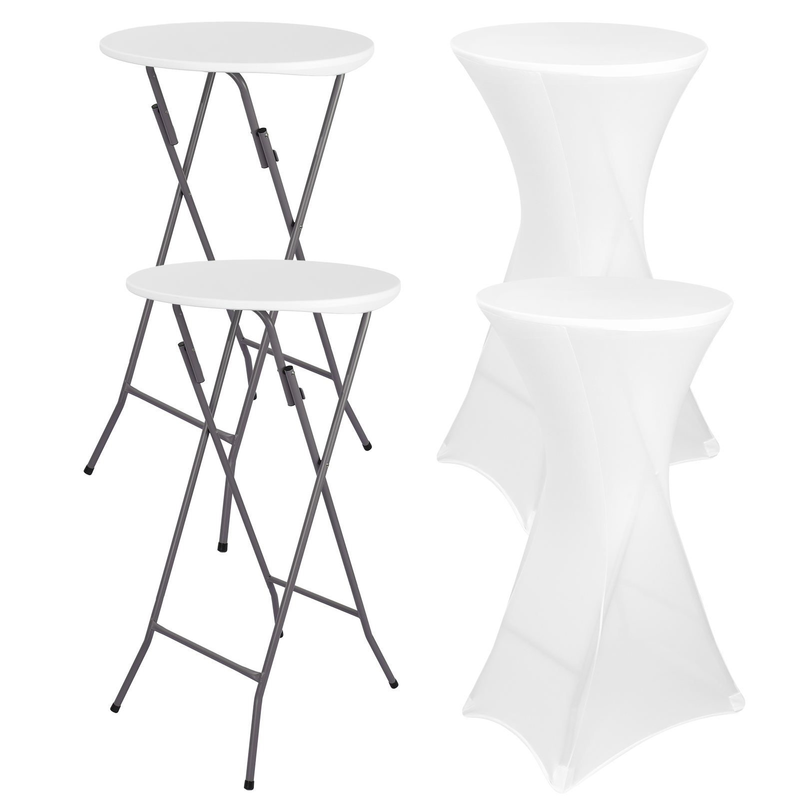 2セット 24インチ アウトドアハイトップカクテルテーブル、 - Furniture Leg Set のレビューと価格