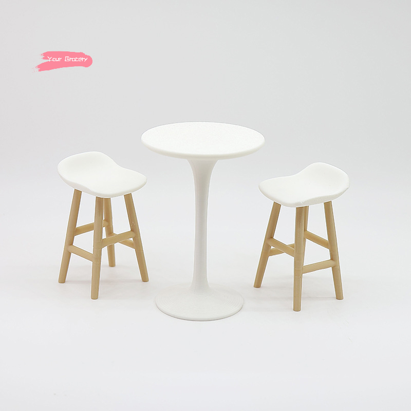 ミニチュアドールハウス高脚丸テーブルとバーチェアセットシミュ - Furniture Hardware Brackets のレビューと価格
