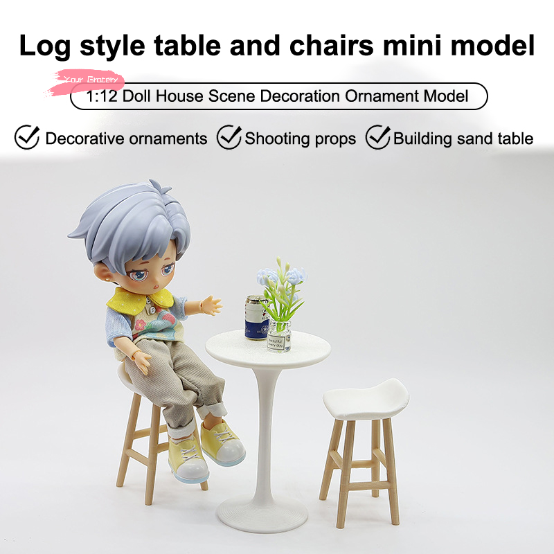 ミニチュアドールハウス高脚丸テーブルとバーチェアセットシミュ - Furniture Hardware Brackets のレビューと価格