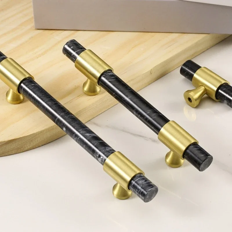 1 個大理石真鍮ハンドル北欧引き出しノブキッチンキャビネット - Furniture And Hardware Supplies のレビューと価格