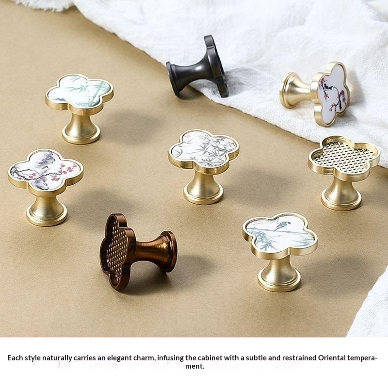 キャビネットノブ 中国画柄 家具ハンドル キッチン ワードロ - Furniture And Hardware Supplies のレビューと価格