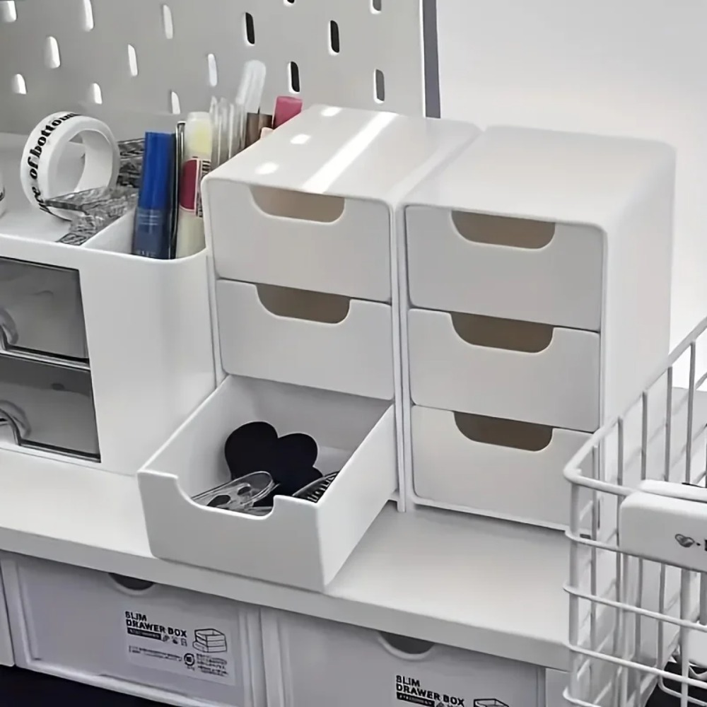 引き出し付きシックな3段デスクオーガナイザー - オフィス用 - Drawer Organizer Peg のレビューと価格