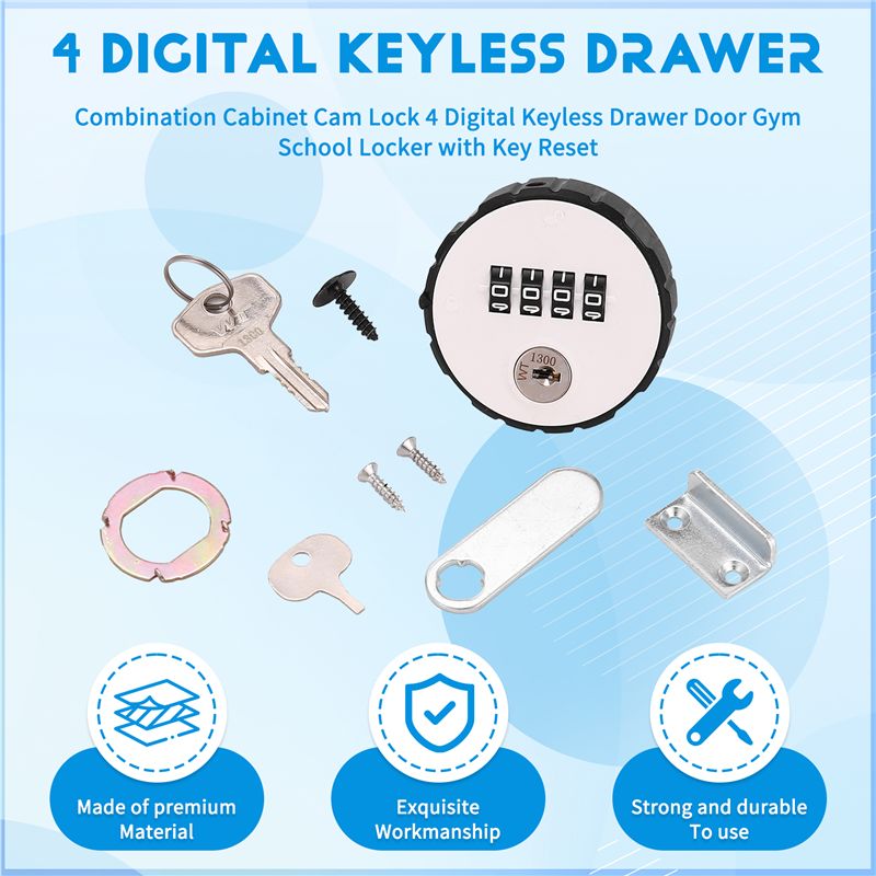 コンビネーションキャビネットカムロック4桁デジタルキーレス引 - Cabinet Lock Key のレビューと価格