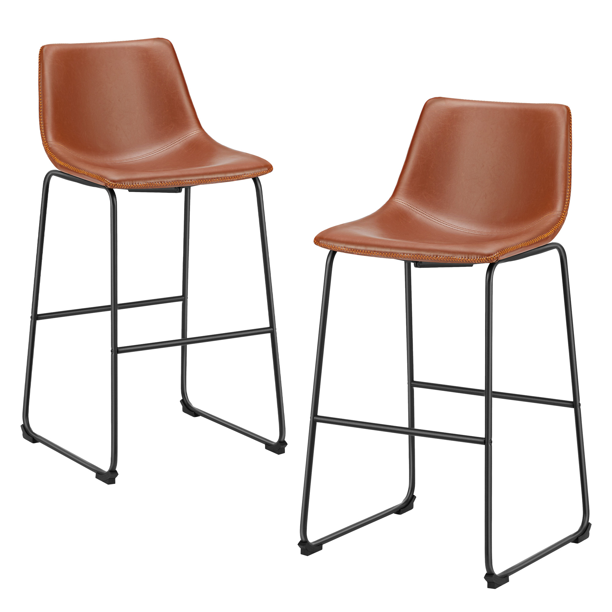 JHKモダンカウンターハイトバースツール2脚セット、背もたれ - Furniture Leg Set のレビューと価格