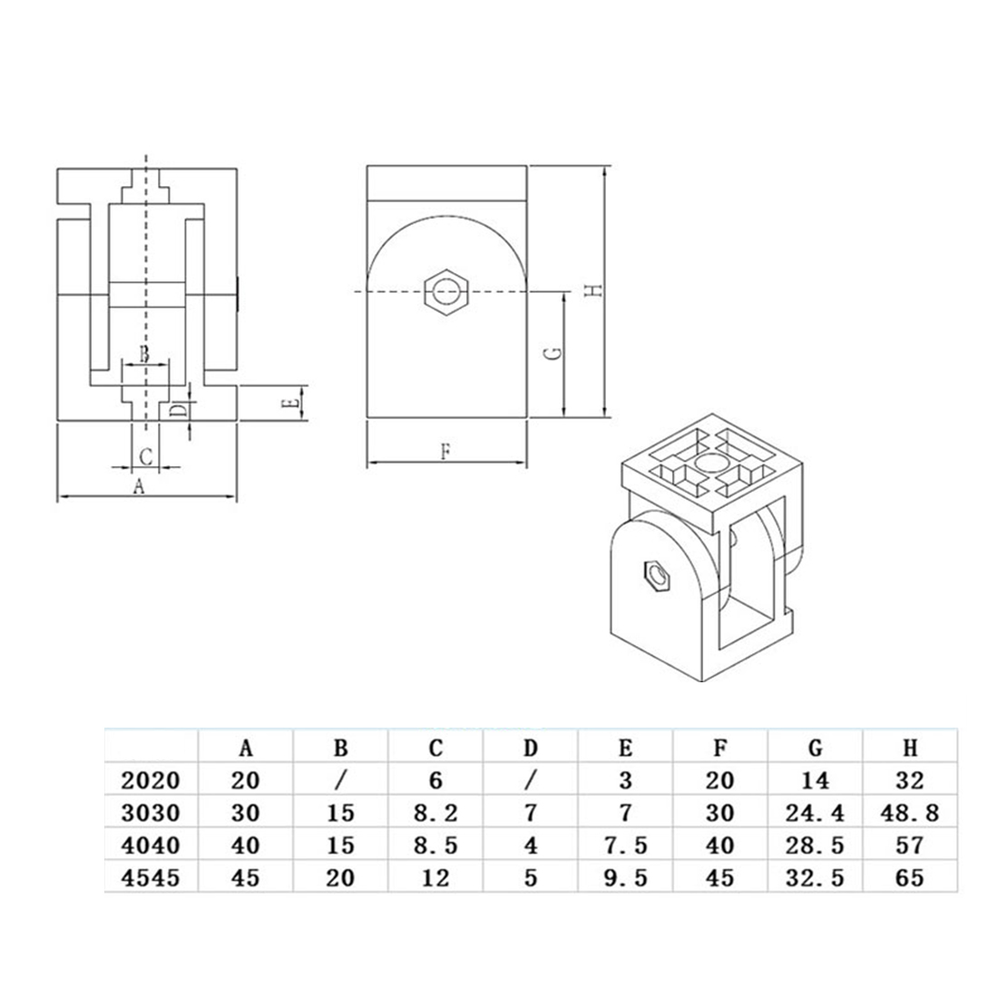 1pc 2020/3030/4040/4545 亜鉛合金リビ - Joint Connector Bracket のレビューと価格