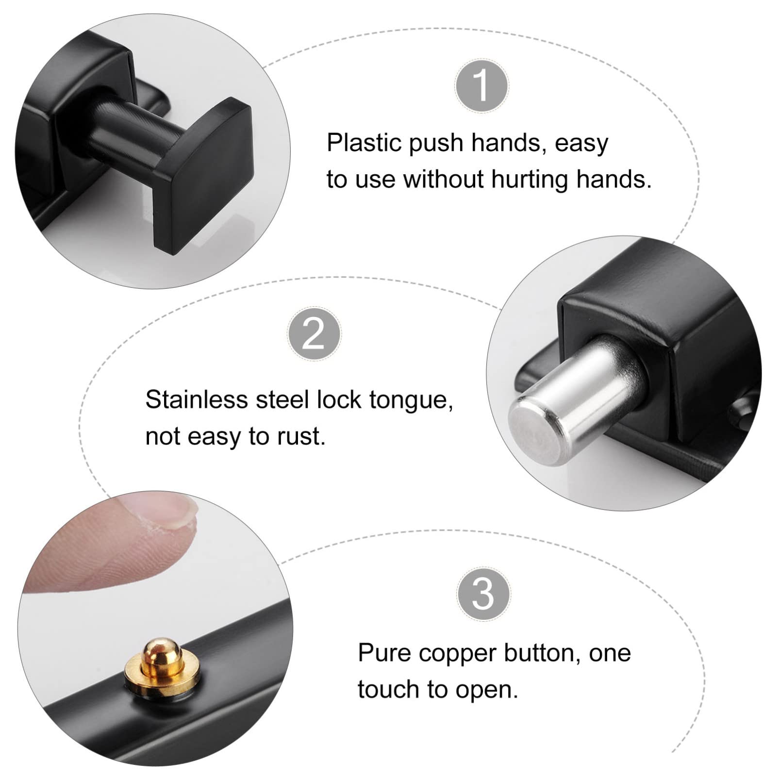 ゲートラッチ ステンレス鋼 自動スプリングスライドロック ブ - Barrel Bolt Slide のレビューと価格