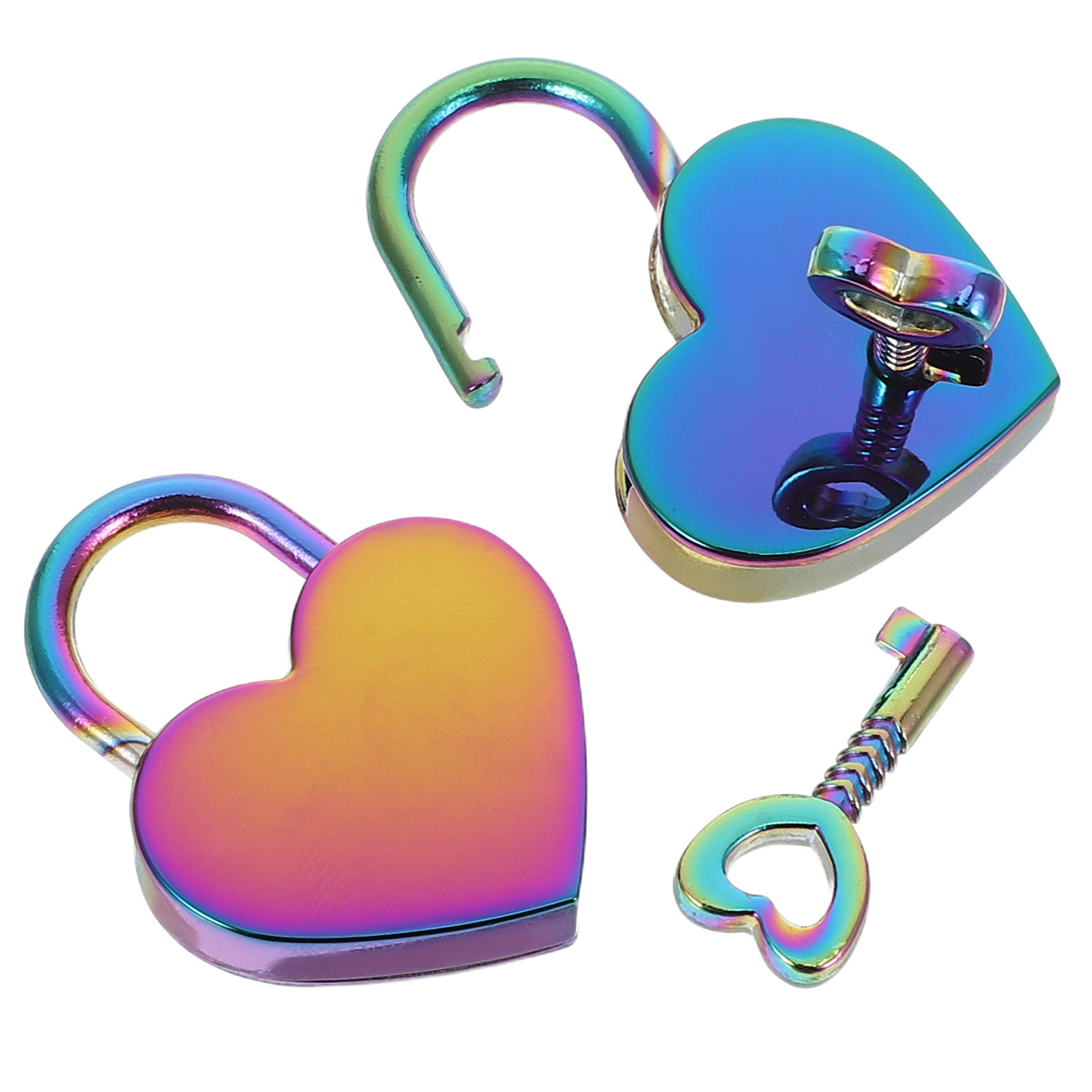 2 セットミニハート型南京錠キー付きヴィンテージメタル日記帳 - Cabinet Lock Key のレビューと価格